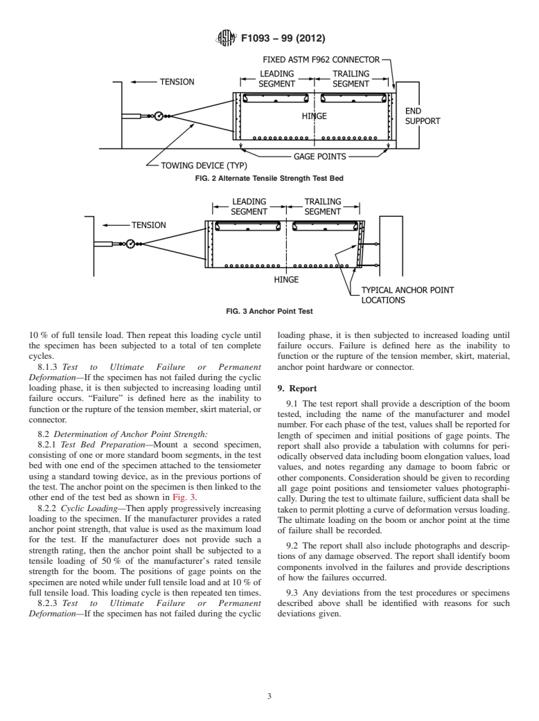 ASTM F1093-99(2012) - Standard Test Methods for Tensile Strength Characteristics of Oil Spill Response Boom