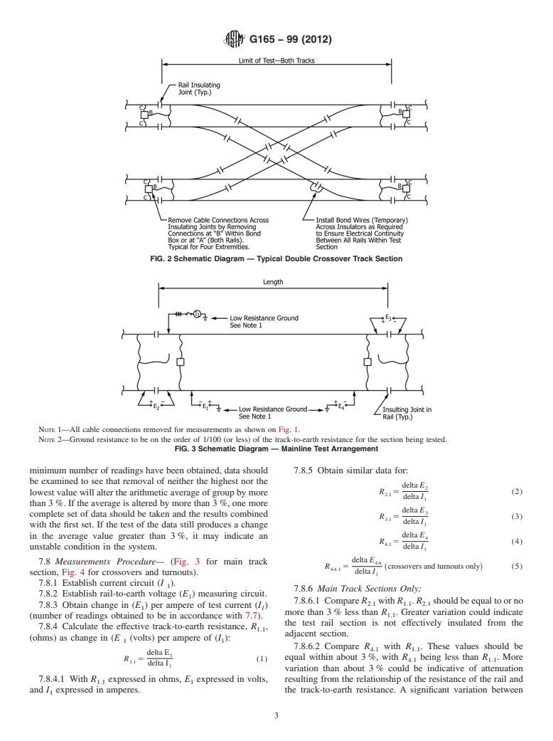 ASTM G165-99(2012) - Standard Practice for Determining Rail-to-Earth Resistance
