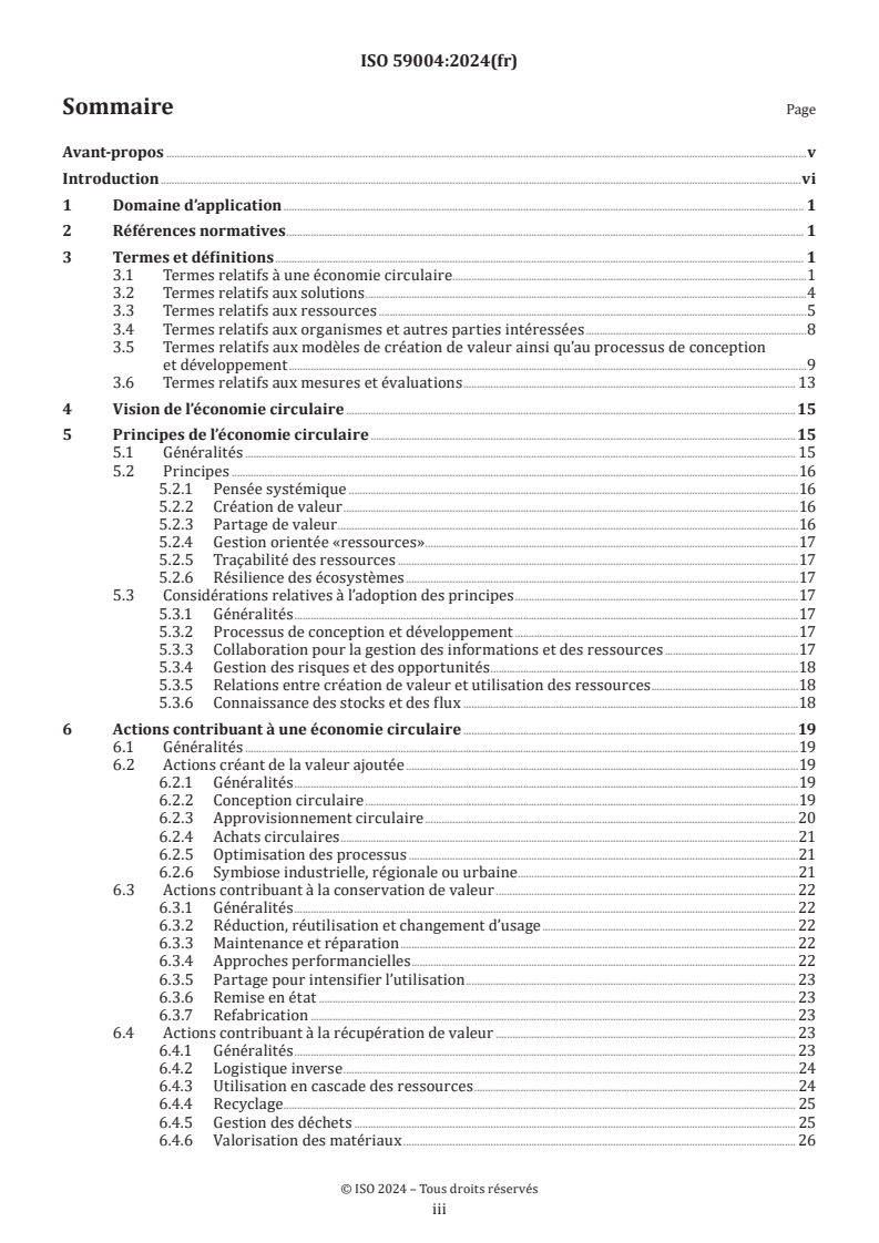 ISO 59004:2024 - Économie circulaire — Vocabulaire, principes et recommandations pour la mise en œuvre
Released:22. 05. 2024