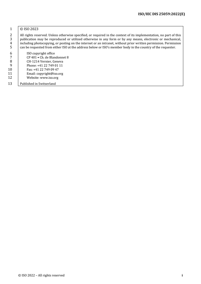 ISO/IEC PRF 25059 - Software engineering — Systems and software Quality Requirements and Evaluation (SQuaRE) — Quality model for AI systems
Released:5/17/2022