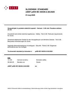 oSIST prEN IEC 60335-2-26:2025 - Page 1 preview