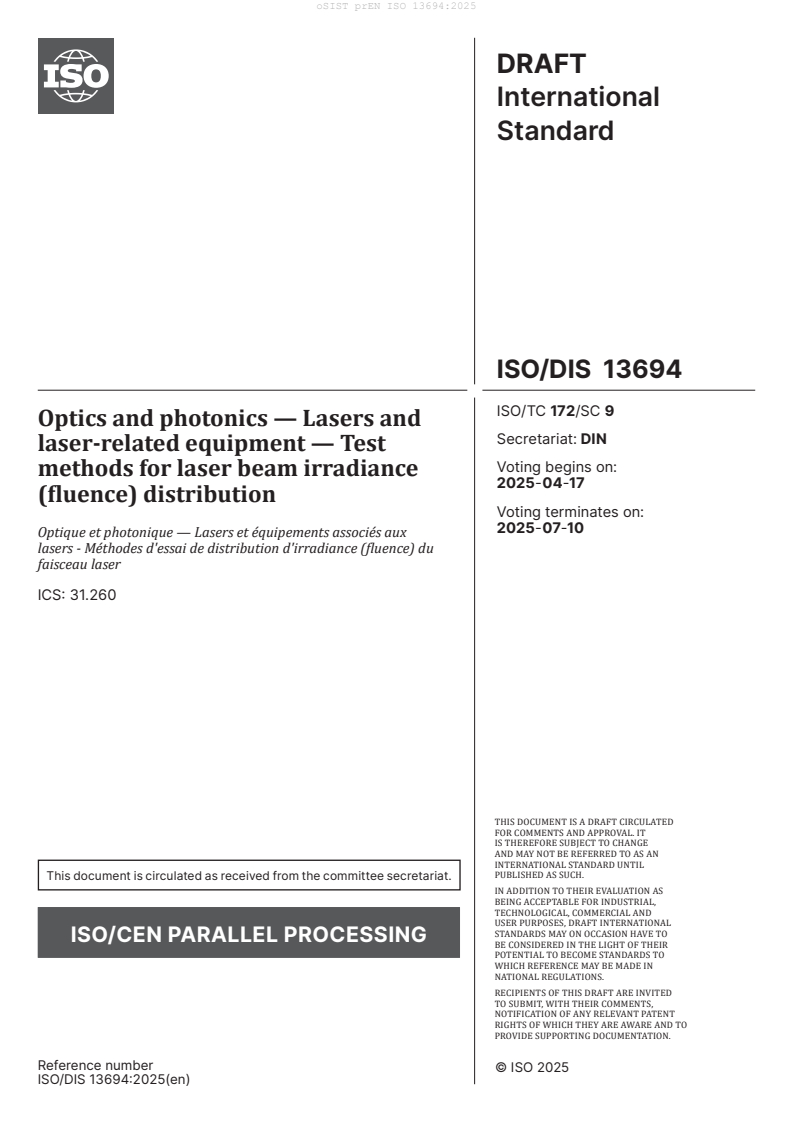 prEN ISO 13694:2025