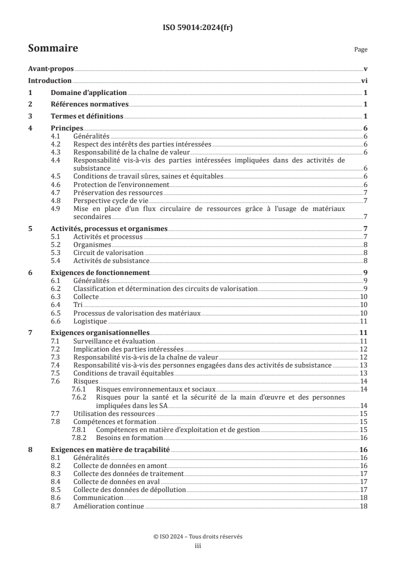 ISO 59014:2024 - Management environnemental et économie circulaire — Durabilité et traçabilité de la valorisation des matières secondaires — Principes, exigences et recommandations
Released:13. 05. 2025