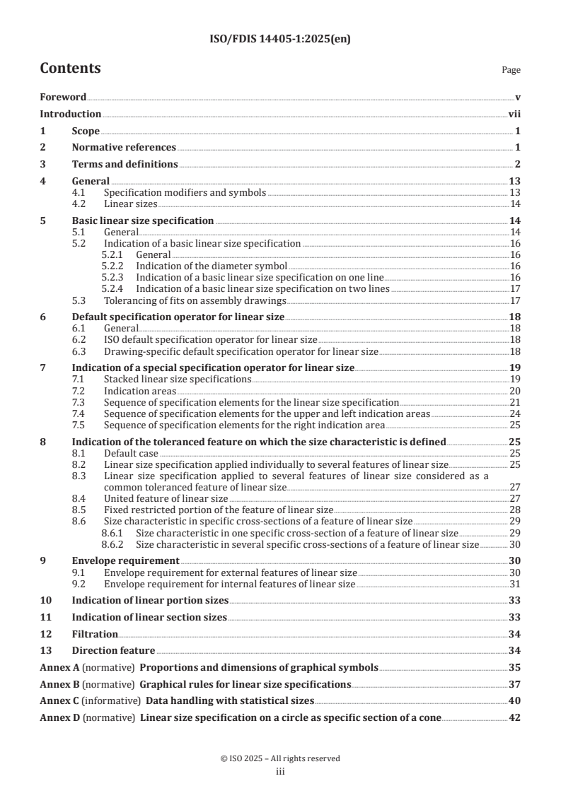 ISO/FDIS 14405-1 - Geometrical product specifications (GPS) — Dimensional tolerancing — Part 1: Linear sizes
Released:26. 03. 2025