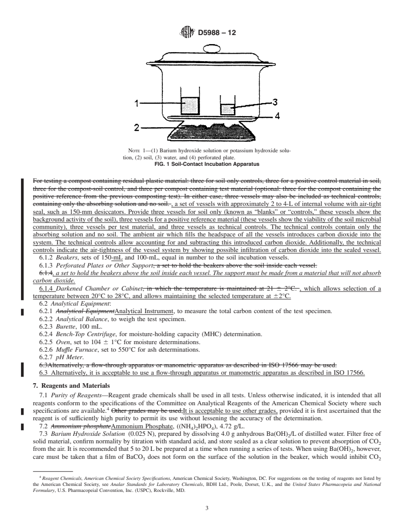 REDLINE ASTM D5988-12 - Standard Test Method for  Determining Aerobic Biodegradation of Plastic Materials in Soil