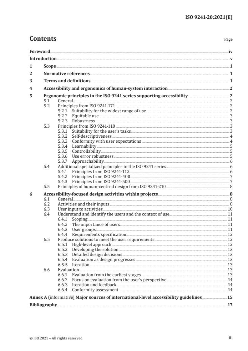 ISO 9241-20:2021 - Ergonomics of human-system interaction — Part 20: An ergonomic approach to accessibility within the ISO 9241 series
Released:11/26/2021