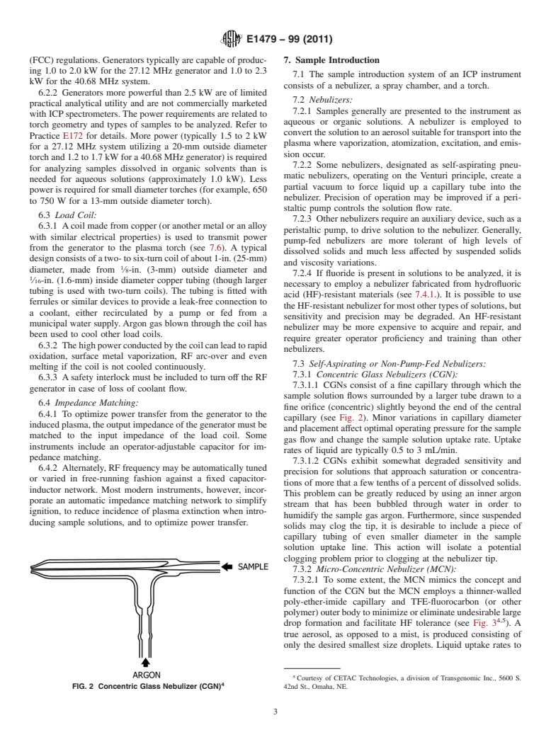 ASTM E1479-99(2011) - Standard Practice for Describing and Specifying Inductively-Coupled Plasma Atomic Emission Spectrometers