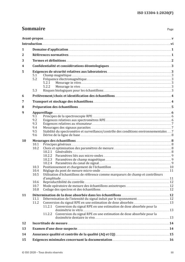 ISO 13304-1:2020 - Radioprotection -- Critères minimaux pour la spectroscopie par résonance paramagnétique électronique (RPE) pour la dosimétrie rétrospective des rayonnements ionisants