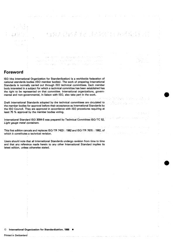 ISO 3004-5:1988 ISO 3004-5:1988 - Light gauge metal containers -- Capacities and related cross-sections - Page 2 preview