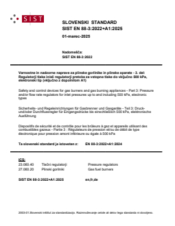EN 88-3:2022+A1:2024 EN 88-3:2022+A1:2025 - Page 1 preview