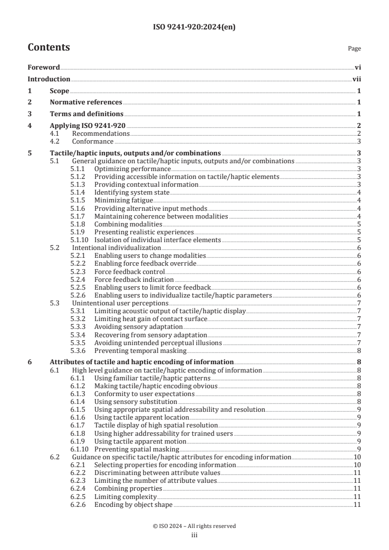 ISO 9241-920:2024 - Ergonomics of human-system interaction — Part 920: Tactile and haptic interactions
Released:11. 10. 2024