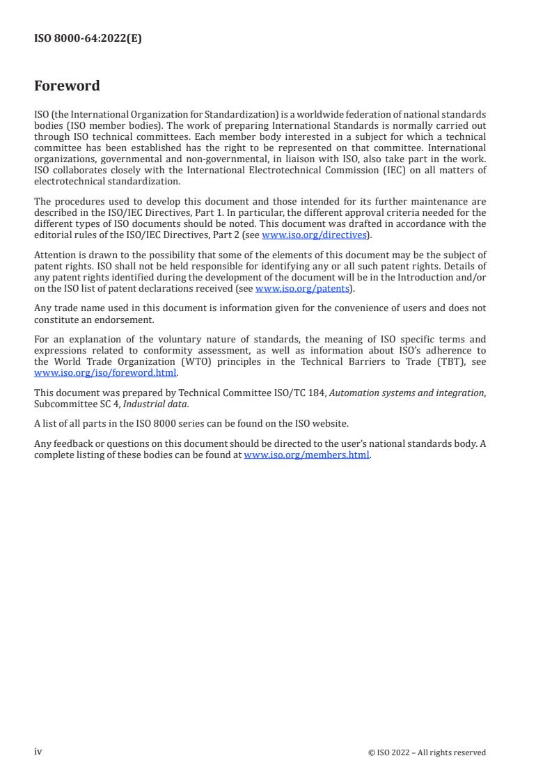 ISO 8000-64:2022 ISO 8000-64:2022 - Data quality — Part 64: Data quality management: Organizational process maturity assessment: Application of the Test Process Improvement method
Released:5/17/2022 - Page 4 preview