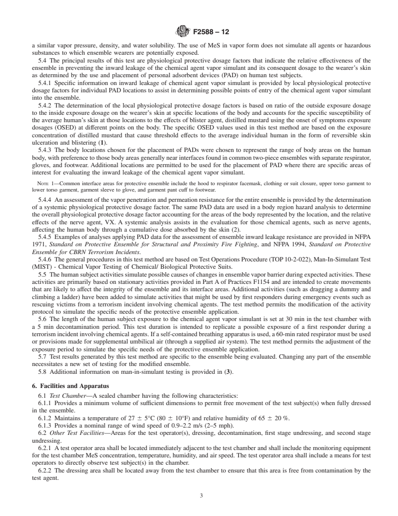 REDLINE ASTM F2588-12 - Standard Test Method for Man-In-Simulant Test (MIST) for Protective Ensembles