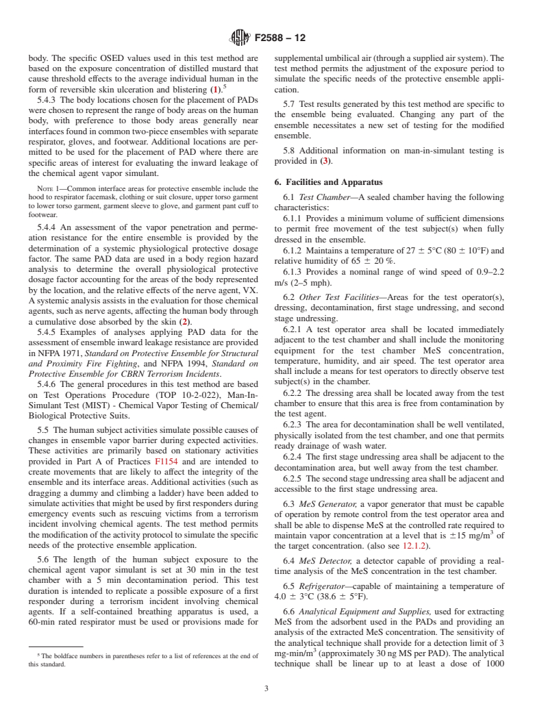 ASTM F2588-12 - Standard Test Method for Man-In-Simulant Test (MIST) for Protective Ensembles