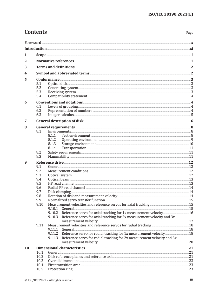 ISO/IEC 30190:2021 - Information technology — Digitally recorded media for information interchange and storage — 120 mm Single Layer (25,0 Gbytes per disk) and Dual Layer (50,0 Gbytes per disk) BD Recordable disk
Released:1/26/2021