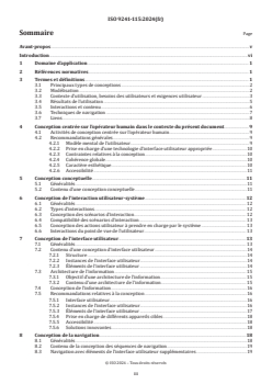ISO 9241-115:2024 - Ergonomie de l’interaction homme-système — Partie 115: Recommandations relatives à la conception conceptuelle, la conception de l’interaction utilisateur-système, la conception de l’interface utilisateur et la conception de la navigation
Released:28. 03. 2024 - Page 3 preview