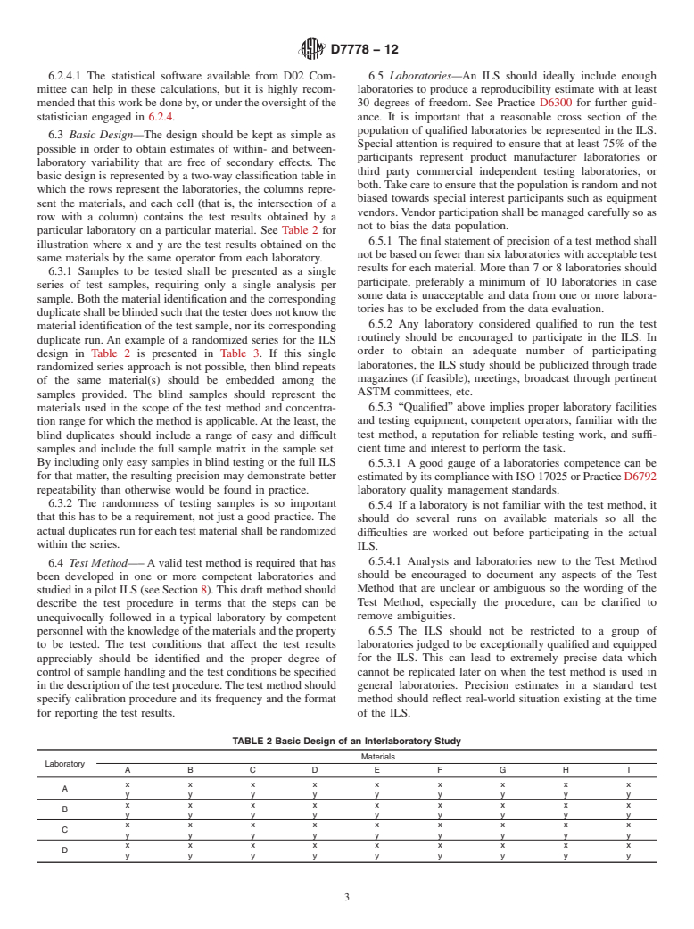 ASTM D7778-12 - Standard Guide for Conducting an Interlaboratory Study to Determine the Precision  of a Test Method