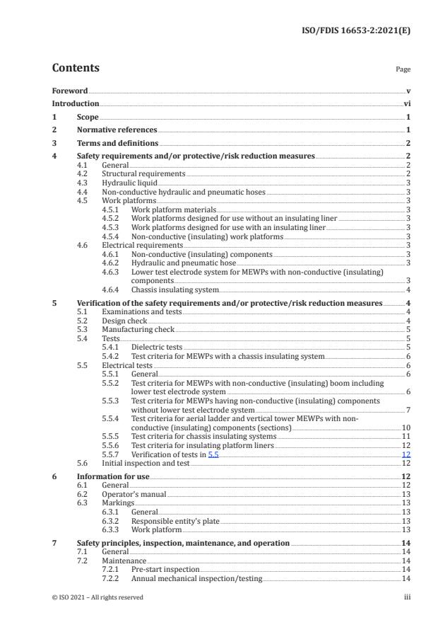 ISO/FDIS 16653-2:Version 05-jun-2021 - Mobile elevating work platforms -- Design, calculations, safety requirements and test methods relative to special features