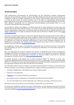 ISO 8130-5:2021 ISO 8130-5:2021 - Poudres pour revêtement — Partie 5: Détermination de l'aptitude à la fluidisation d'un mélange poudre/air
Released:6/23/2021 - Page 4 preview