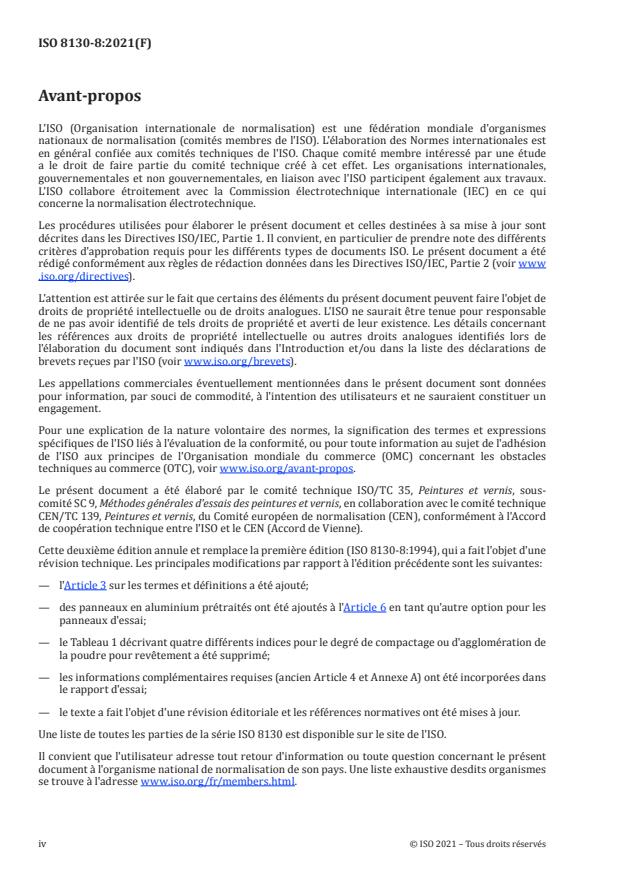 ISO 8130-8:2021 ISO 8130-8:2021 - Poudres pour revêtement - Page 4 preview