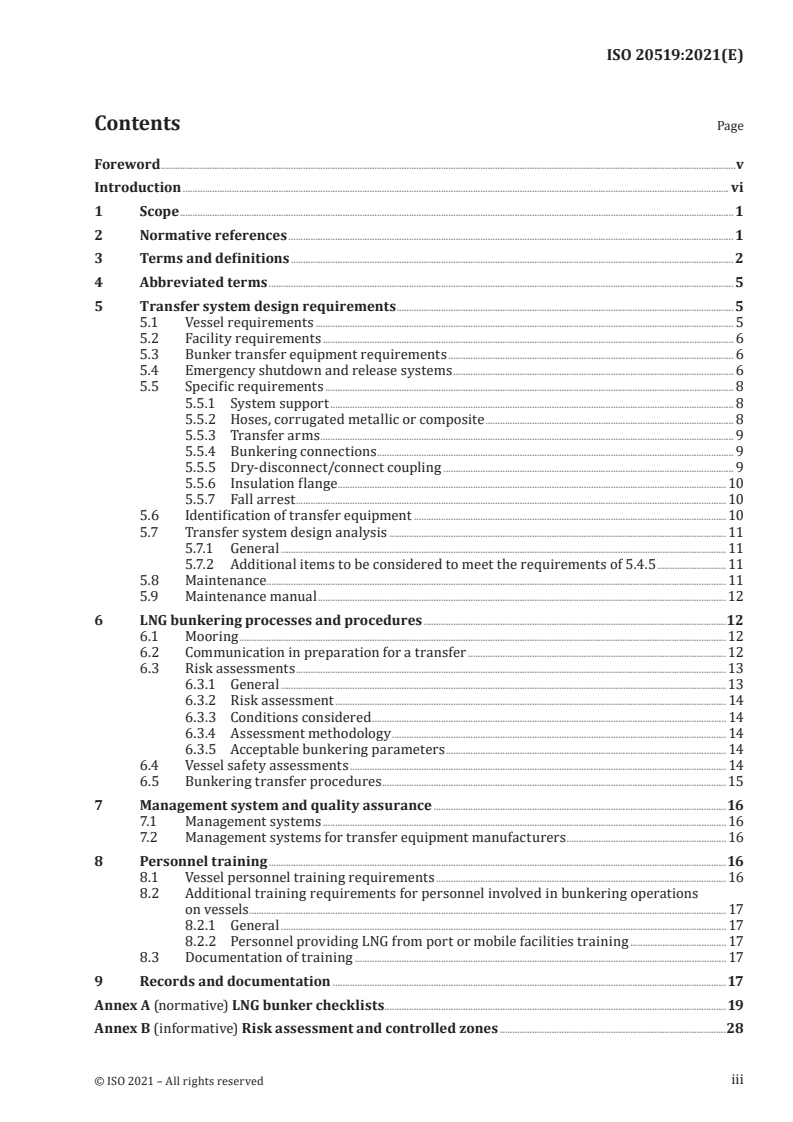ISO 20519:2021 - Ships and marine technology — Specification for bunkering of liquefied natural gas fuelled vessels
Released:12/3/2021