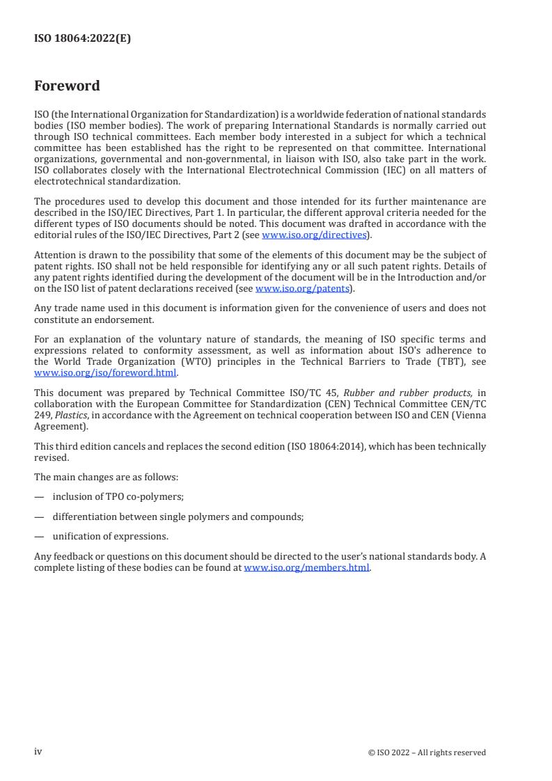 ISO 18064:2022 ISO 18064:2022 - Thermoplastic elastomers — Nomenclature and abbreviated terms
Released:4/11/2022 - Page 4 preview