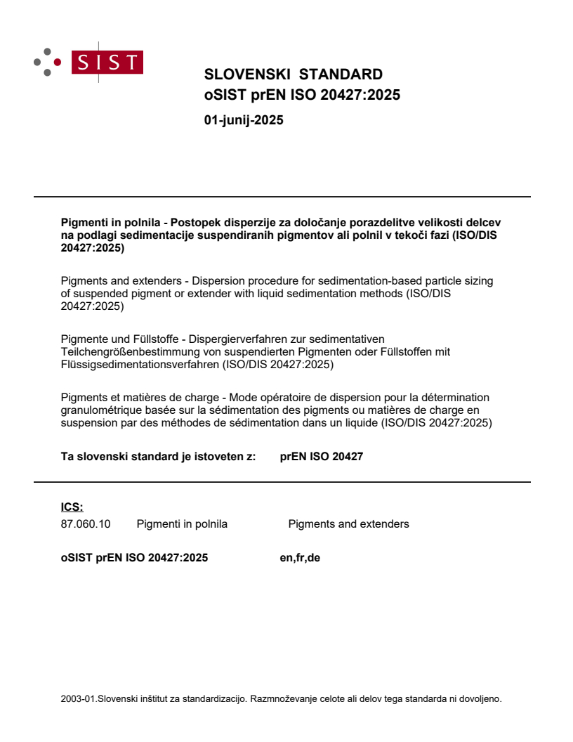 prEN ISO 20427:2025