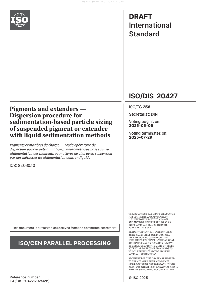 prEN ISO 20427:2025