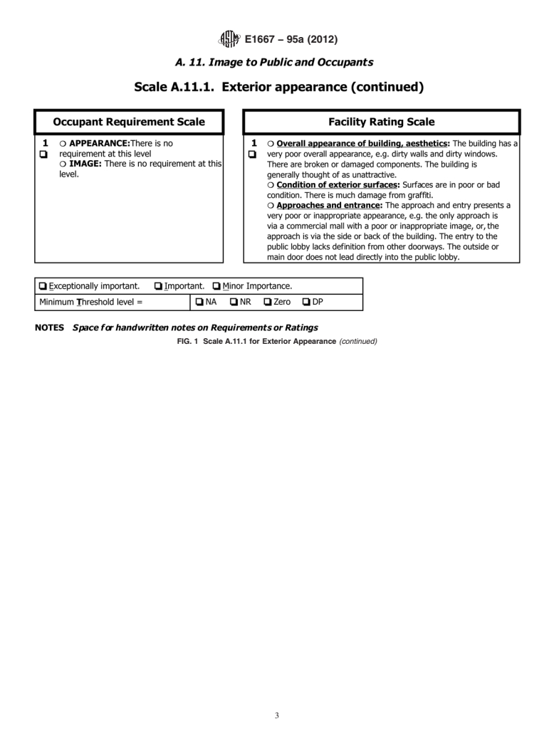 ASTM E1667-95a(2012) - Standard Classification for  Serviceability of an Office Facility for Image to the Public and Occupants