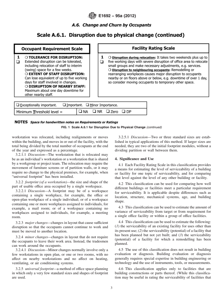 ASTM E1692-95a(2012) - Standard Classification for  Serviceability of an Office Facility for Change and Churn by Occupants