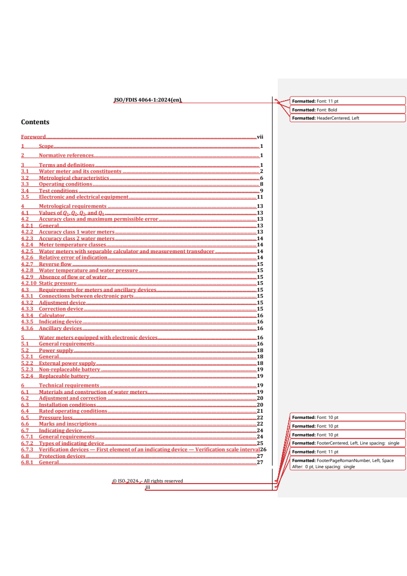 REDLINE ISO/FDIS 4064-1 - Water meters for cold potable water and hot water — Part 1: Metrological and technical requirements
Released:25. 06. 2024