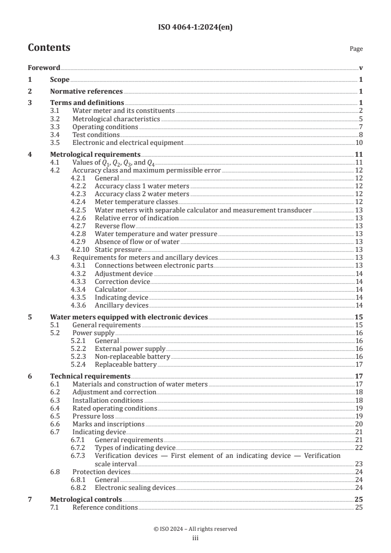 ISO 4064-1:2024 - Water meters for cold potable water and hot water — Part 1: Metrological and technical requirements
Released:12/19/2024