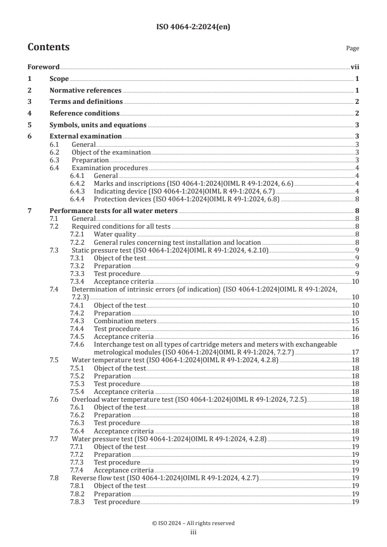 ISO 4064-2:2024 - Water meters for cold potable water and hot water — Part 2: Test methods
Released:12/19/2024