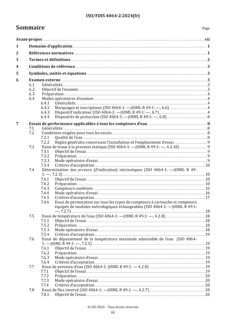 ISO 4064-2 - Compteurs d'eau potable froide et d'eau chaude — Partie 2: Méthodes d'essai
Released:7/13/2024