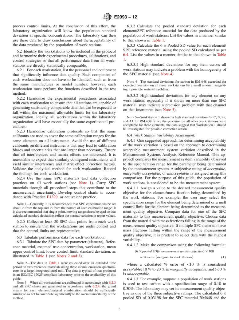 ASTM E2093-12 - Standard Guide for Optimizing, Controlling and Assessing Test Method Uncertainties from Multiple Workstations in the Same Laboratory Organization