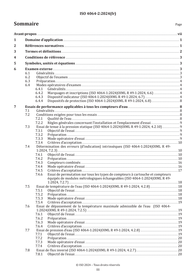 ISO 4064-2:2024 - Compteurs d'eau potable froide et d'eau chaude — Partie 2: Méthodes d'essai
Released:12/19/2024