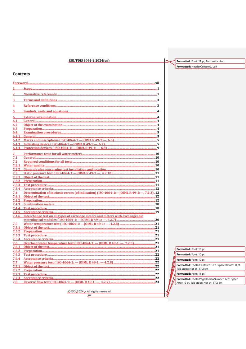 REDLINE ISO/FDIS 4064-2 - Water meters for cold potable water and hot water — Part 2: Test methods
Released:25. 06. 2024