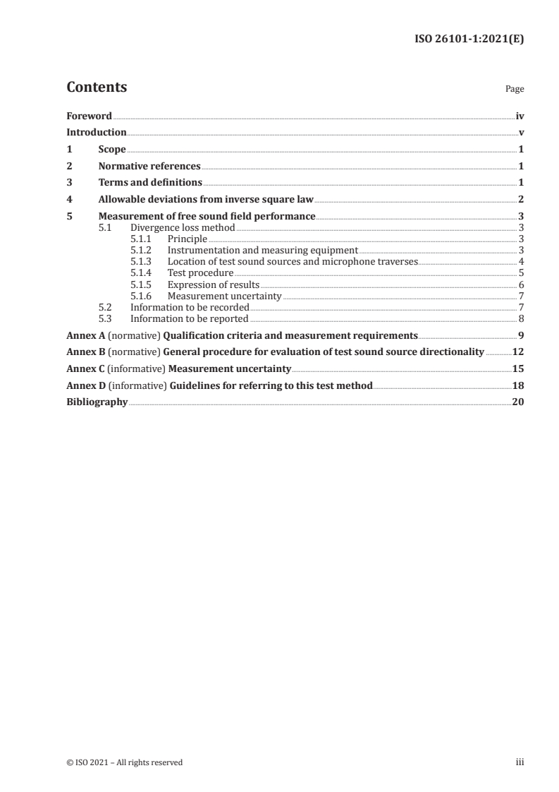 ISO 26101-1:2021 - Acoustics — Test methods for the qualification of the acoustic environment — Part 1: Qualification of free-field environments
Released:5/17/2021
