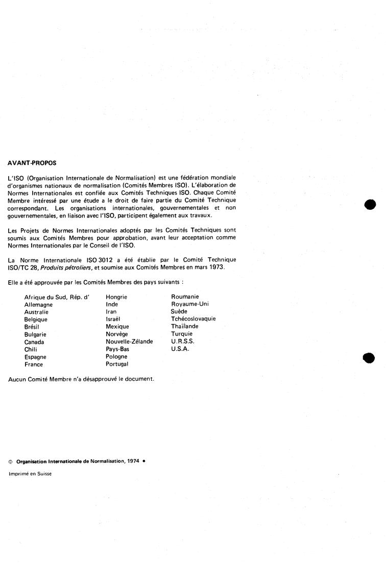 ISO 3012:1974 ISO 3012:1974 - Aviation turbine fuels — Determination of mercaptan sulphur — Amperometric and potentiometric methods
Released:6/1/1974 - Page 2 preview