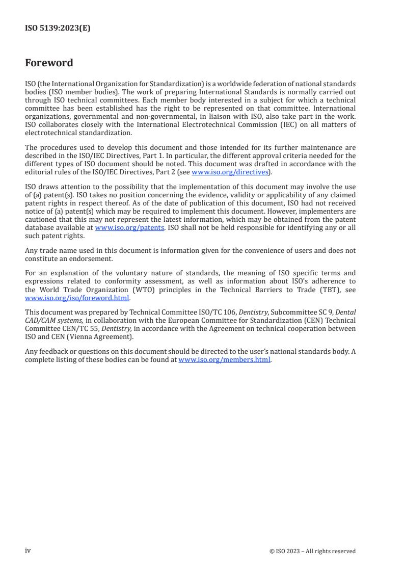ISO 5139:2023 ISO 5139:2023 - Dentistry — Polymer-based composite machinable blanks
Released:4. 05. 2023 - Page 4 preview
