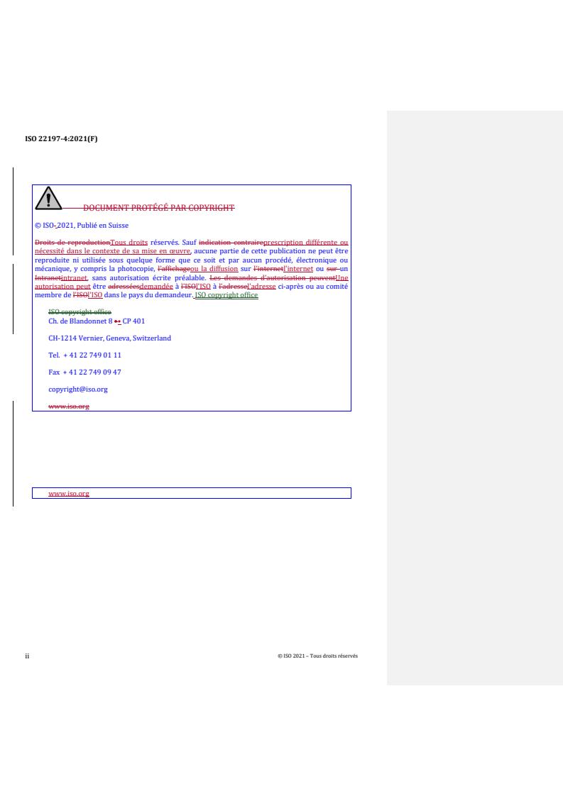 ISO 22197-4:2021 REDLINE ISO 22197-4:2021 - Fine ceramics (advanced ceramics, advanced technical ceramics) — Test method for air-purification performance of semiconducting photocatalytic materials — Part 4: Removal of formaldehyde
Released:7/6/2021 - Page 2 preview