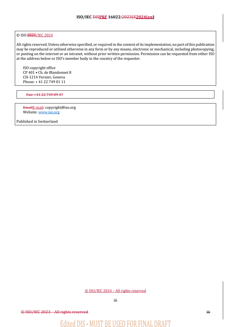 REDLINE ISO/IEC PRF 16022 - Information technology — Automatic identification and data capture techniques — Data Matrix bar code symbology specification
Released:18. 03. 2024