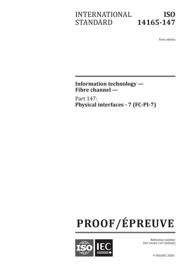 ISO/IEC 14165-147:Version 05-dec-2020 - Information technology – Fibre channel