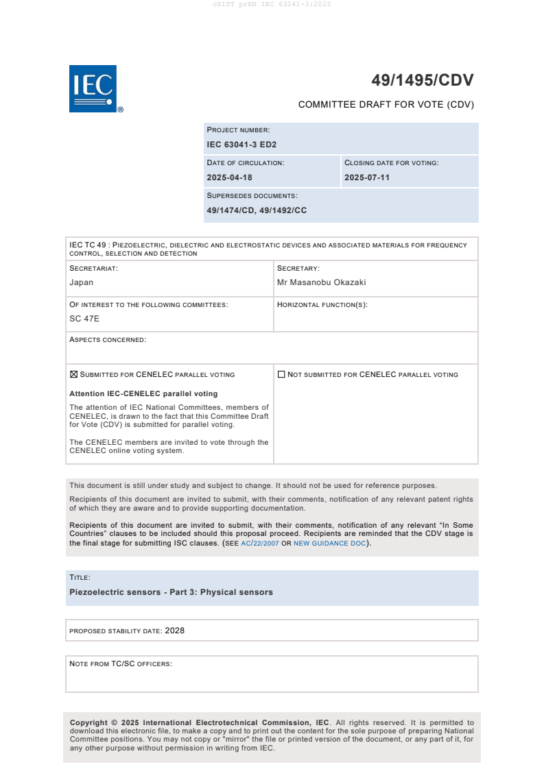 prEN IEC 63041-3:2025