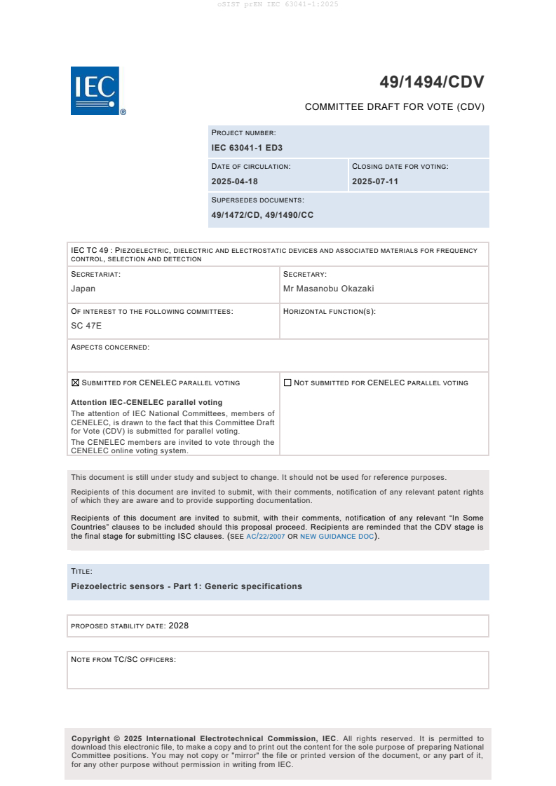 prEN IEC 63041-1:2025