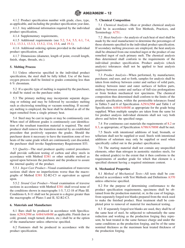 ASTM A962/A962M-12 - Standard Specification for Common Requirements for Bolting Intended for Use at Any Temperature from Cryogenic to the Creep Range