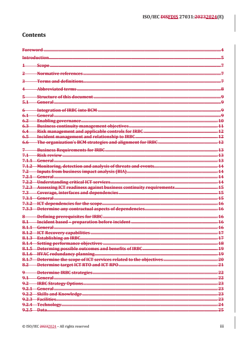 REDLINE ISO/IEC FDIS 27031 - Cybersecurity — Information and communication technology readiness for business continuity
Released:12. 06. 2024