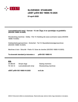 prEN ISO 19085-10:2025 - Page 1 preview