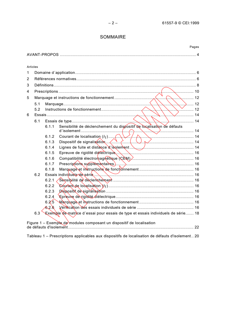 IEC 61557-9:1999 IEC 61557-9:1999 - Electrical safety in low voltage distribution systems up to 1 000 V a.c. and 1 500 V d.c. - Equipment for testing, measuring or monitoring of protective measures - Part 9: Equipment for insulation fault location in IT systems
Released:9/24/1999
Isbn:2831849101 - Page 4 preview