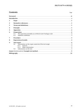 ISO/TS 16774-4:2023 - Test methods for repair materials for water-leakage cracks in underground concrete structures — Part 4: Test method for adhesion on wet concrete surface
Released:24. 04. 2023 - Page 3 preview